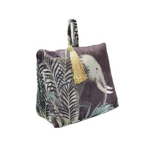 Velvet: Velvet Tassel Door Stop - Elephant