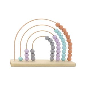 Its All Rainbows: Wooden Rainbow Bead Abacus - Pink