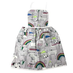 Its All Rainbows: Retro Cotton Kids Apron – Cats & Rainbows
