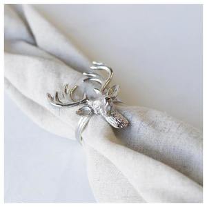 Old Mill Road: Elk Napkin Ring - Silver