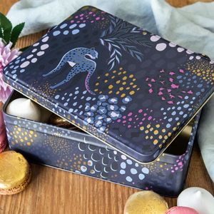 Midnight Leopard Bakery Tin