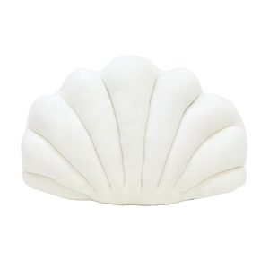 Shells: Velvet Shell Cushion - Ivory