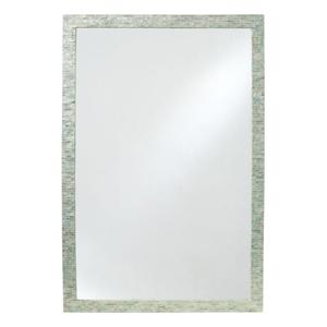 Rectangle Mosaic Soft Blue Shell Mirror (91cm)