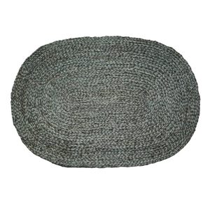 Jute Braided Oval Doormat - Green