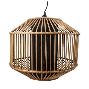 Large Black & Natural Meno Pendant Light