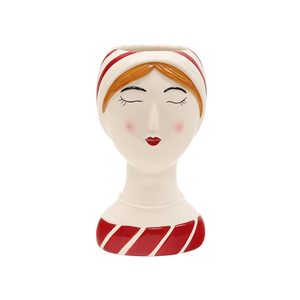 Stripes: Lady Face Vase (24.5cm)