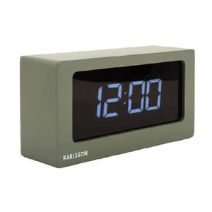 Alarm Clocks: Large Boxed LED Table / Alarm Clock - Green