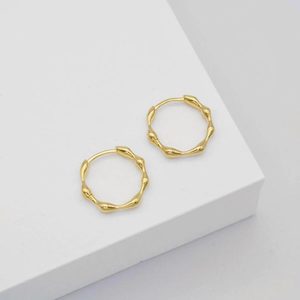 Linda Tahija: Organica Huggie Earrings - Gold