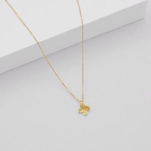 Linda Tahija: Hydrangea Necklace - Gold