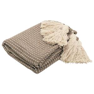 Dotty Brown Cotton Throw