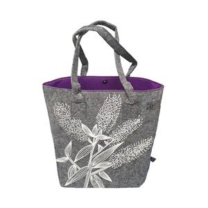 Shoulder Bags: Ecofelt Shoulder Tote Bag - Koromiko