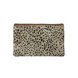 Leather Leopard Pouch Bag