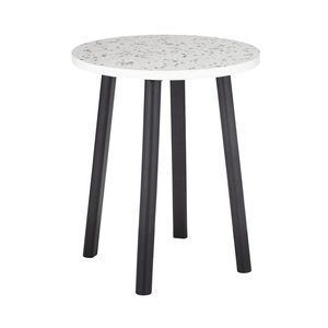 Letta Terrazzo Side Table - Black