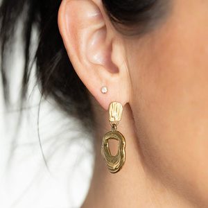 Gold Earrings Nz: Gold Luna Earrings
