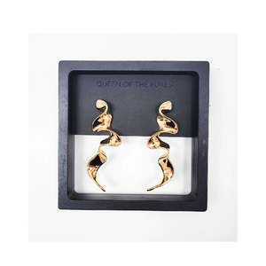 Gold Ribbon Earrings
