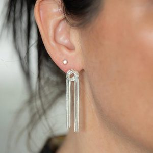 Silver Earrings: Tied & True Silver Earrings