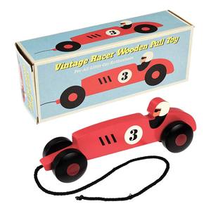 Rex London: Wooden Pull Toy - Vintage Racer Car