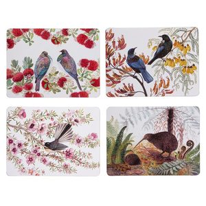 Native Birds Of NZ Placemat Set/4