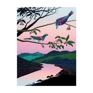Birds: Cotton Tea Towel - Awa Oruaiti