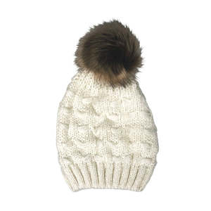 Urban Up30: Kids Fur Beanie - Cream
