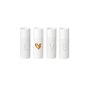 Mini LOVE Vase Set/4 - Gold