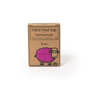 NZ Made Felted Wool Soap - Rose