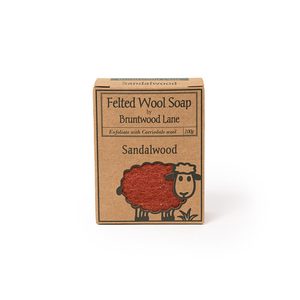NZ Made Felted Wool Soap - Sandalwood