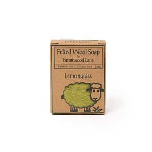 NZ Made Felted Wool Soap - Lemongrass