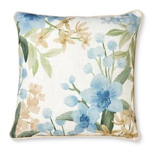 Blue Glorious Blue: Marisol Blue Floral Cushion Cover (50cm)