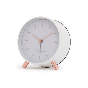 Ellie White Alarm Clock with Light