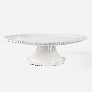 Outdoor Bbq Gifts: Melamine Pearl Cake Stand - White