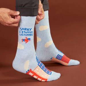 Blue Glorious Blue: Men's Socks - Sorry I Stopped Listening