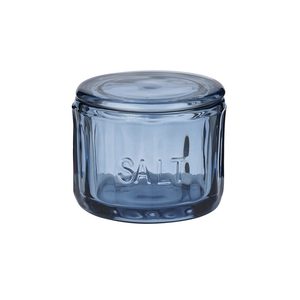 Blue Glorious Blue: Lia Glass Salt Jar - Demin Blue