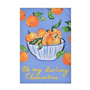 Blue Glorious Blue: Summer Fruits Clementine Tea Towel