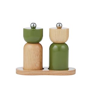 Glorious Green: Eta Salt & Pepper Set (3pc) - Olive Green