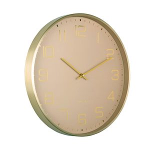 Earthy Tones: Elegance Glow Wall Clock - Soft Brown (40cm)