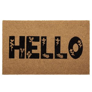 Earthy Tones: Floral Hello Doormat (50x80cm)