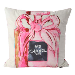 Pink: Velvet Art Cushion - Chanel Pink (55cm)