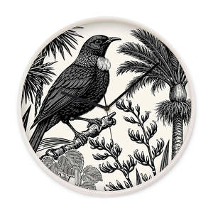 Under The Nikau Tui Clock (32cm)