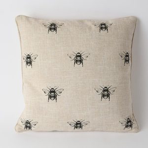 Cushions: Multi Bee Cushion - Natural (45cm)