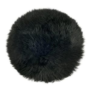 Cushions: Long-Wool Sheepskin Chair Pad - Black