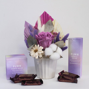 Waiporoporo - Purple Gift Box Kora Floral Boutique