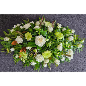 Full Casket Spray - White Kora Floral Boutique
