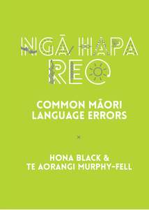 Book Set: Ngā Hapa Reo: Common Māori Language Errors