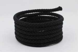 Studio Materials: KBH Black Cotton Braided Cord – 8mm