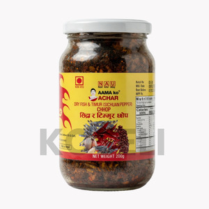 Aama Ko Timmur and Dry Fish Pickle