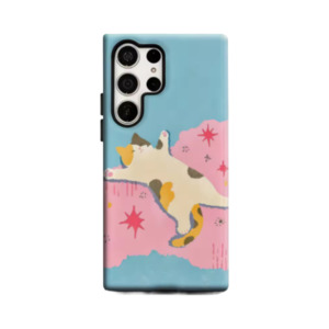 Lazy Calico Cat Stretch – Samsung Case