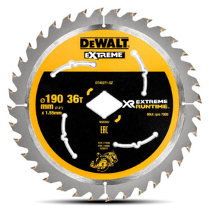 Dewalt DT40271-QZ SAW BLADE XR EXTREME RUNTIME 190MM x ◆ 36T WOOD – K Power Tools NZ