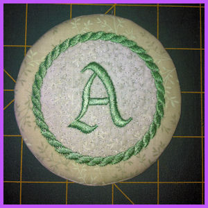 In the hoop Alphabet Coasters Applique Machine Embroidery Design
