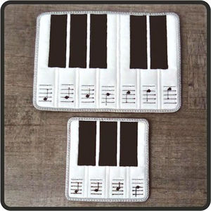 Free In the hoop Piano Coaster